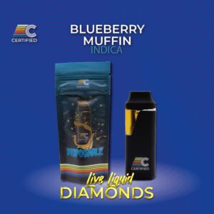 Certified Dispensary Blueberry Muffin - Live Liquid Diamonds