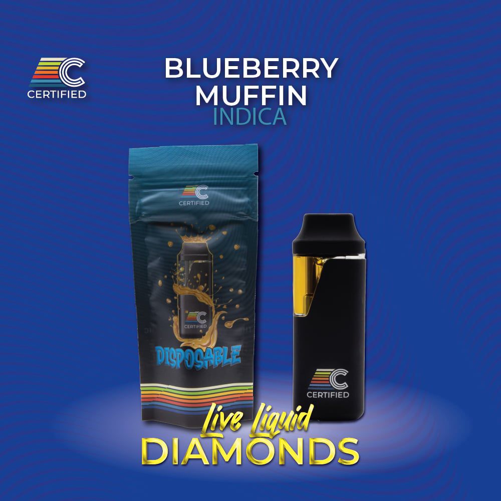 Certified Dispensary Blueberry Muffin – Live Liquid Diamonds [1000mg]