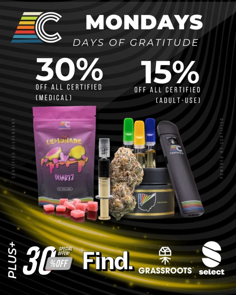 certified dispensary special deals
